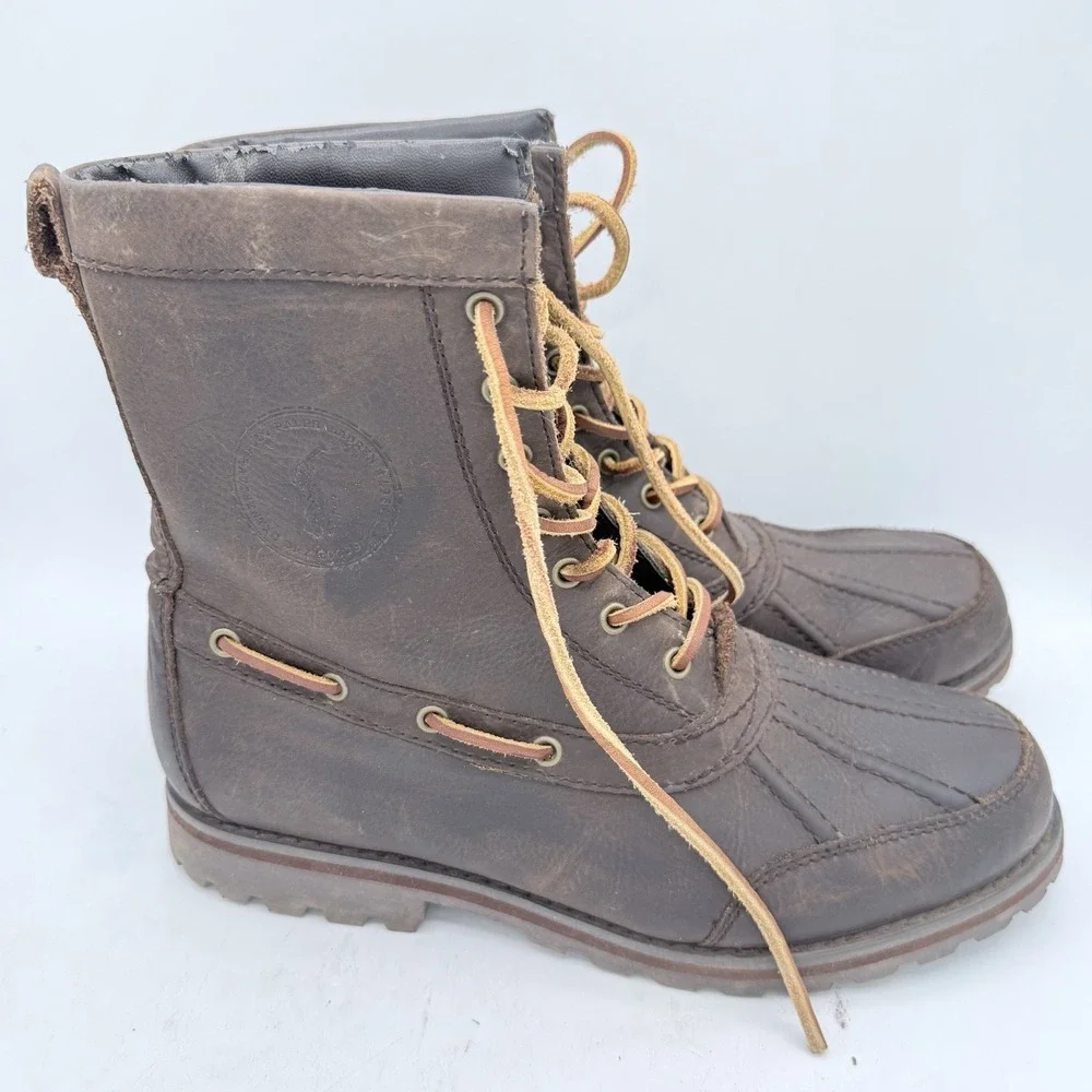 Polo Ralph Lauren Whitsand Genuine Leather Ranger Duck Boots Mens 7.5D Women's 9